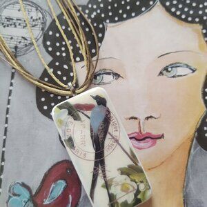 BIRD🐦Pendant🪺Nature Necklace/Jewelry~